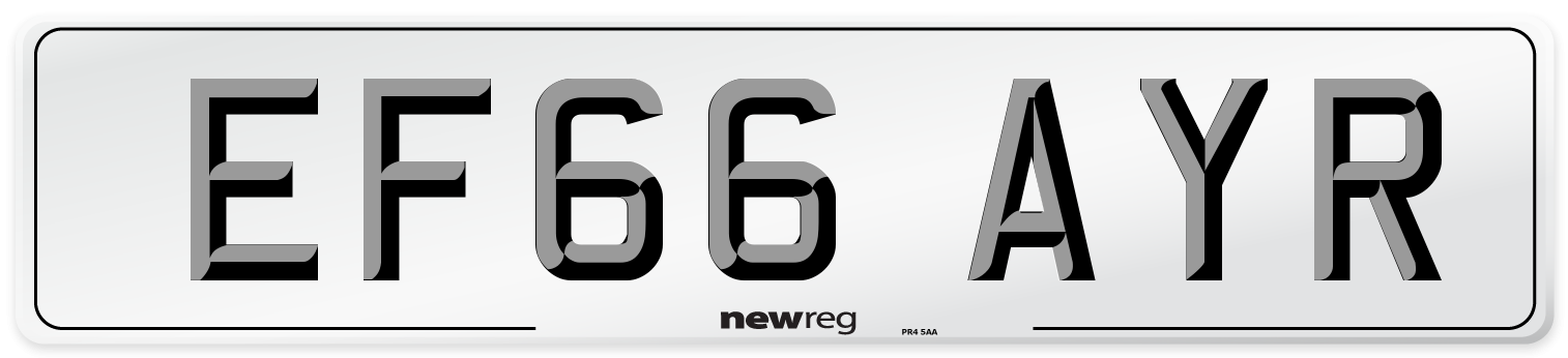 EF66 AYR Number Plate from New Reg